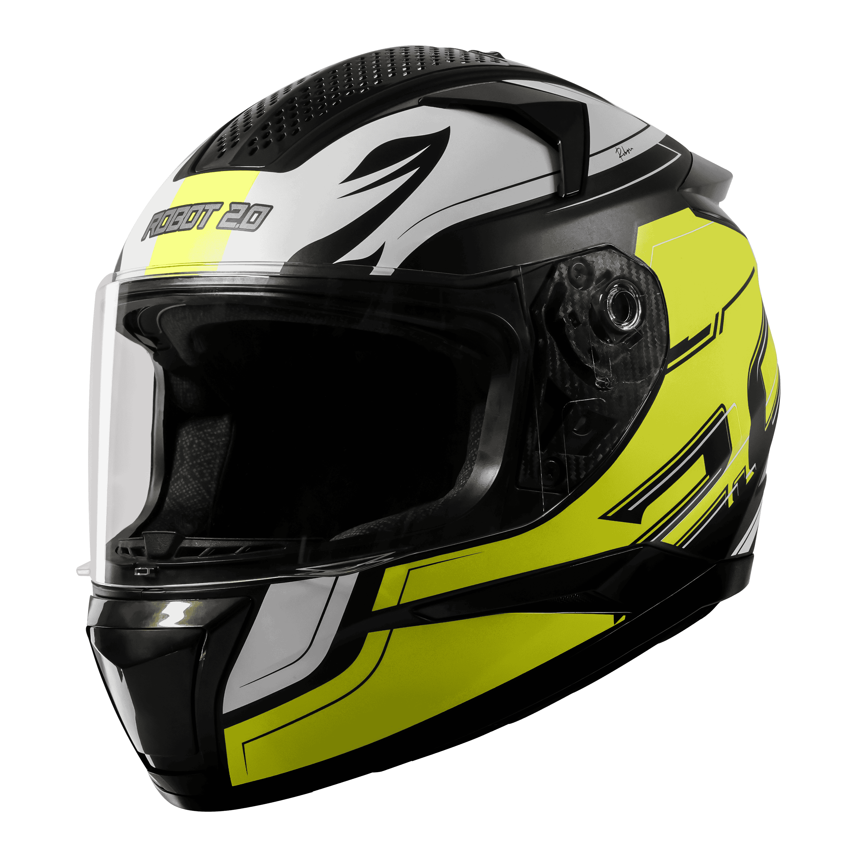 SBH-35 DOT ROBOT 2.0 REBORN GLOSSY BLACK WITH NEON